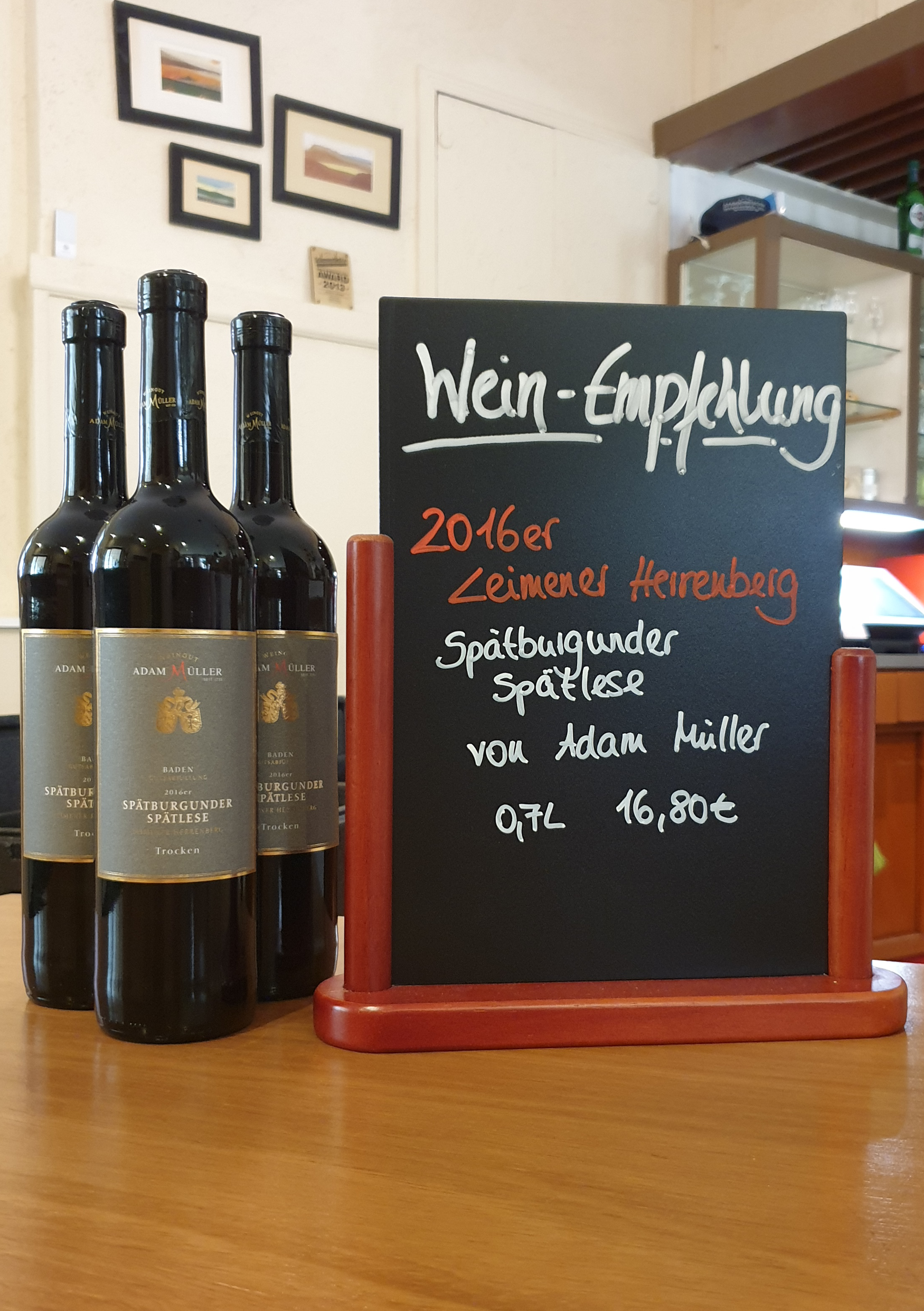 Wein-Empfehlung - Leimener Herrenberg von Adam Müller Wein-Empfehlung - Leimener Herrenberg von Adam Müller