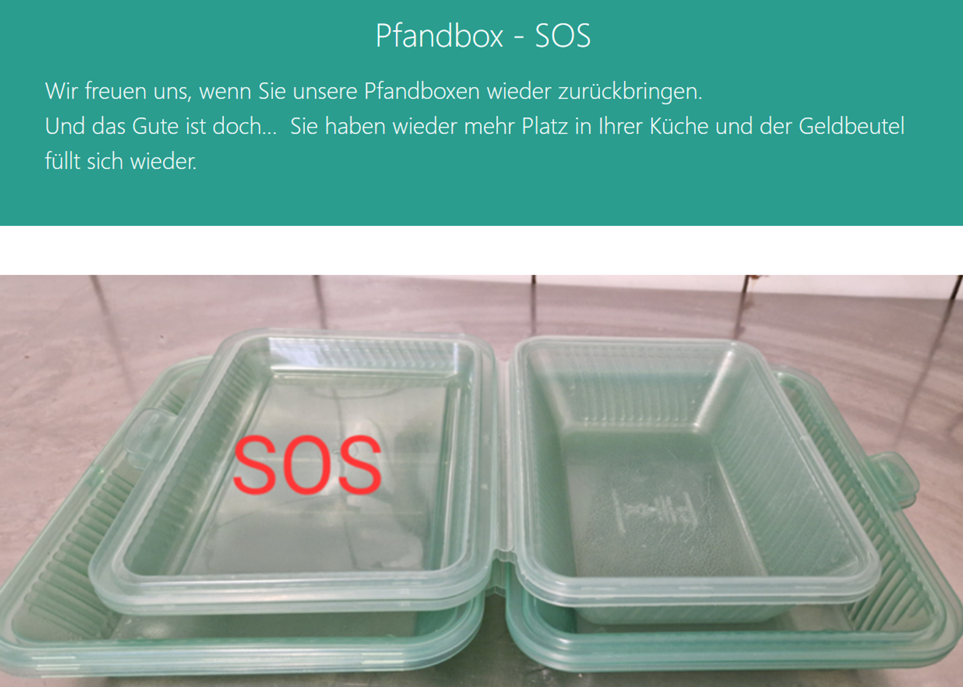 Restaurant DUFKE PfandBox-SOS Restaurant DUFKE PfandBox-SOS