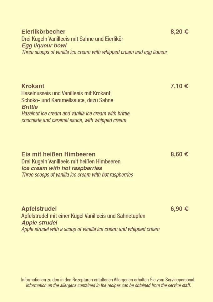 Restaurant DUFKE - DESSERT & ICE CREAM