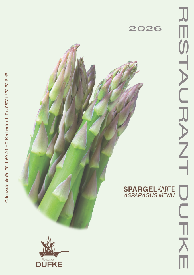 Restaurant DUFKE - Spargelkarte 2026