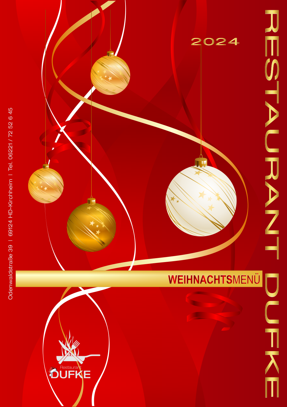 Restaurant DUFKE Weihnachtskarte 2024